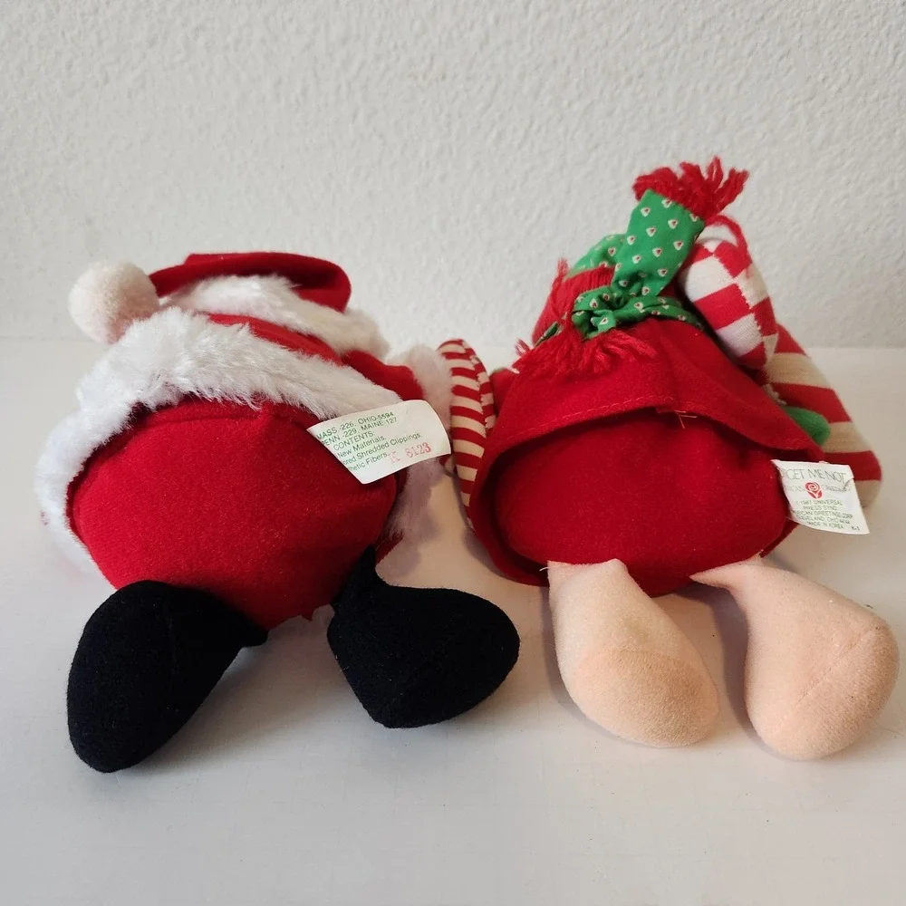 VTG 1980s ZIGGY Joy To You Jolly Christmas Plush Dolls‎ Lot Bundle Of 2